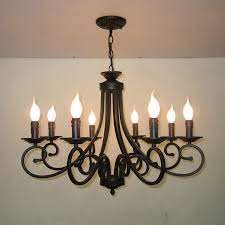All of our wrought iron chandeliers come with all of the hardware needed to mount them, including 18 of. Traditional Classical Lighting Wrought Cast Iron Black Candle Lamp Chandelier With 8 Lights Buy Black Chandelier Light Wrought Cast Iron Chandelier Candle Lamp Product On Alibaba Com