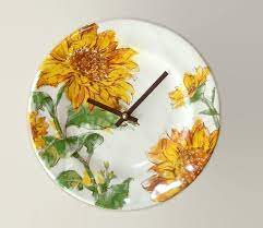 Gold And Brown Sunflower Wall Clock 8 3