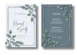 wedding invitation card simple modern
