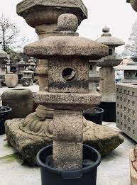 Japanese Stone Lantern Oribe Gata