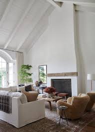 White Plaster Fireplace With Chunky