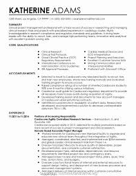 Free Sample Clinical Researcht Manager Resume Management