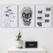 skull canvas art sugar skull home decor