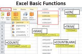 Excel Basic Functions For Beginners