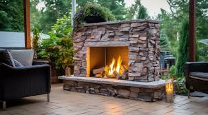 Outdoor Fireplace Stock Photos Images