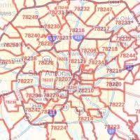 San Antonio Zip Code Map Texas