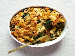 y baked pasta with cheddar and