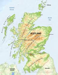 scotland physical map