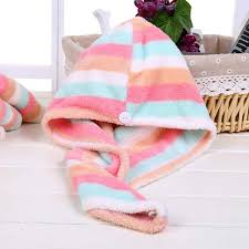 Turban Hair Hat Women Quick Dry Colorful Rainbow Stripes Hair Towel Wrapped Towel Bath Beach Towels Bathroom Accessories Abyss Towels Sports Towels