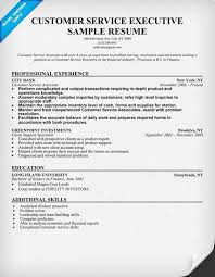 Customer Service Executive Resume Sample Resumecompanion Com