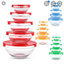 5 Pcs Glass Bowl Set Microwavable