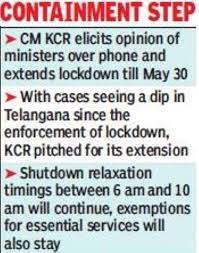 Amid rise in coronavirus cases in telangana and night curfew in various districts in india, people started speculating that the telangana government may also impose lockdown or night curfew. Telangana Lockdown News Lockdown In Telangana Extended Until May 30 Curbs Stay Hyderabad News Times Of India