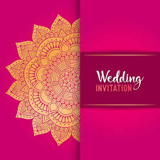 indian wedding invitation vector images