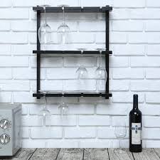 Wall Mounted 12 Wine Glass Holder Rack