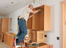 how to hang cabinets on a brick wall