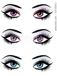 fantasy eyes makeup stock