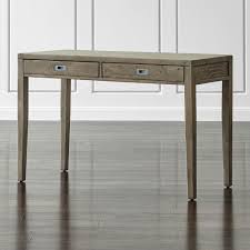 Versatility is the name of the game when shooting for a functional and attractive home the ralston writing desk delivers a diverse set of uses and an aesthetic that's classic, yet earthy. Morris 48 Ash Grey Writing Desk Crate And Barrel
