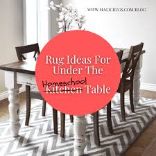 rug ideas for under the kitchen table