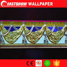Embossed Gold Wallpaper Border With