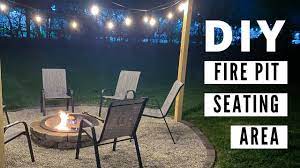 building a diy fire pit seating area