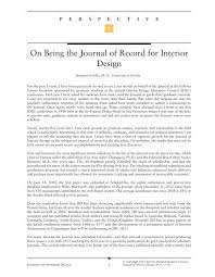 journal of record for interior design