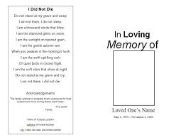 Free Funeral Program Card Templates