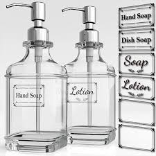 Clear Glass Bottle Pump Soap Dispenser