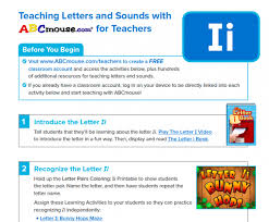 letter ii collection lesson plan
