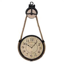 33cm Hanging Wall Clock Industrial