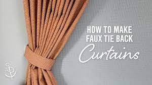 diy faux curtains how to sew tieback