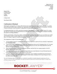 dismissal letter for redundancy