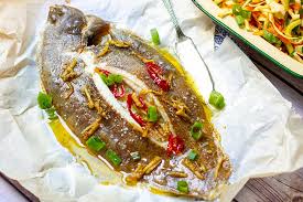 whole lemon sole with ginger chilli sauce