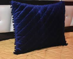 Navy Blue Velvet Quilt King Blanket