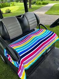 Vivid Stripes Terry Cloth Golf Cart