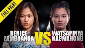 Jun 12, 2021 · angela lee sees denice zamboanga losing in one gp first round. Streaming Denice Zamboanga Vs Watsapinya Kaewkhong One Championship Full Fight Vidio