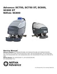 advance sc750 and sc800 service manual