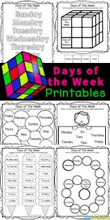 free days of the week printable worksheets