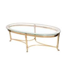 Glass Top Coffee Table Brass Coffee Table
