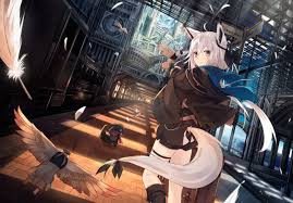 Checkout high quality anime wallpapers for android, pc & mac, laptop, smartphones, desktop and tablets with different resolutions. Long Hair Anime Anime Girls Animal Ears Birds Brown Eyes Tail Gray Hair Train Station Hd Wallpapers Desktop And Mobile Images Photos