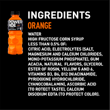 powerade orange nutrition