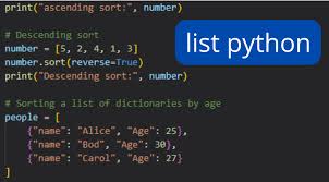 list in python functions and