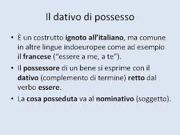 Il contadino da il fieno al cavallo. Il Dativo Di Possesso Latino I E Ii