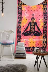Red Tie Dye Meditation Yoga Tapestry