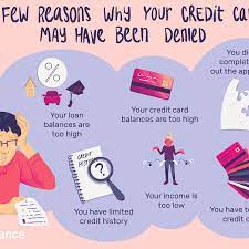 Maxing out your credit card, or reaching your card's credit limit, is a surefire way to have your card denied. Possible Reasons A Credit Card Application Was Denied