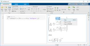 Symbolic Output In Live Editor Matlab