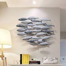 Modern Metal Fish Wall Decor Art