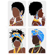 African Tribal Girl Painting Stencils