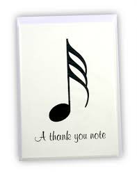 Thank You Cards Pack Of 5 By Music Notables