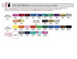 Foil Hot Stamp Color Chart Bag Promos Direct Eco Promos