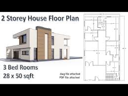 2 Y House Floor Plan Using Autocad